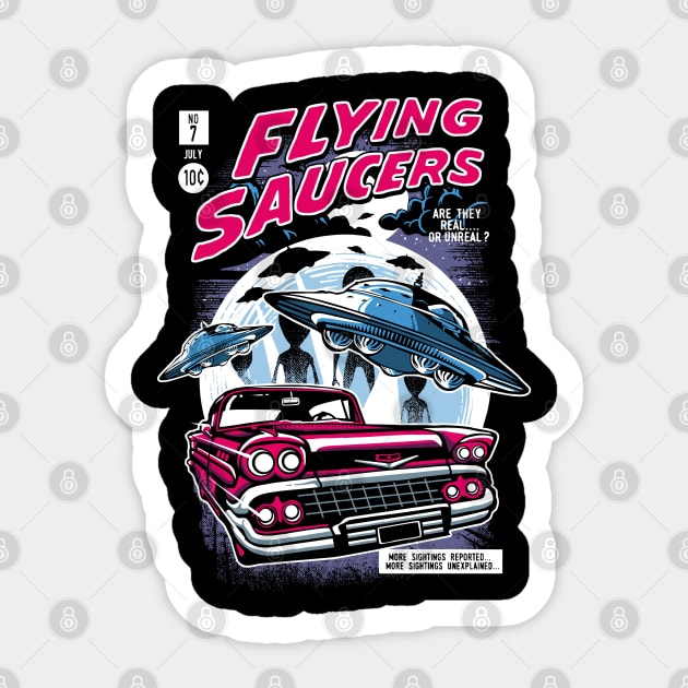 Flying Saucers Sticker by drewbacca